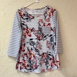 Flower/Stripe Tunic